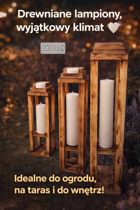 Lampiony drewniane