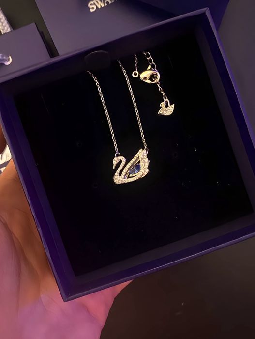 Colar Swarovski Swan Blue