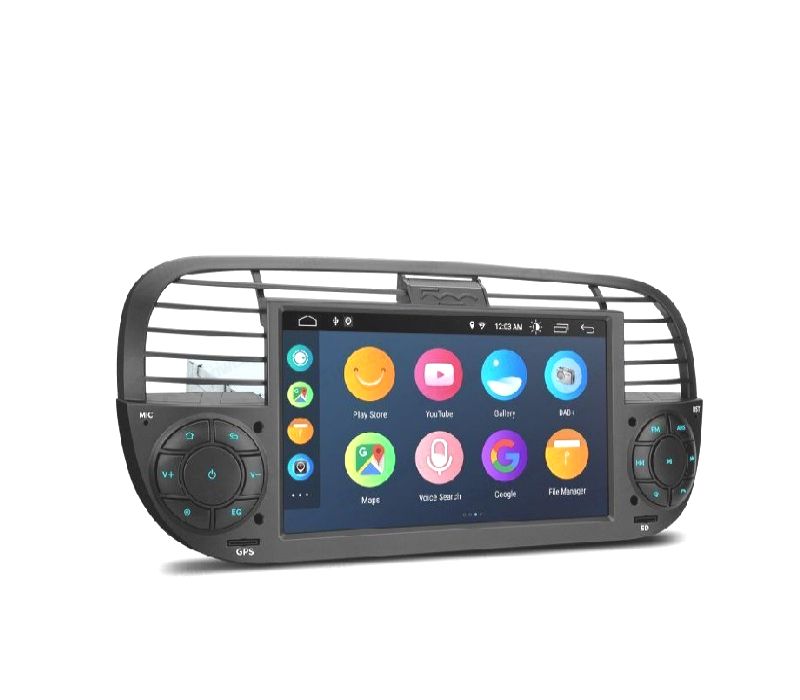 AUTO RÁDIO GPS ANDROID 12 PARA FIAT 500 07-15