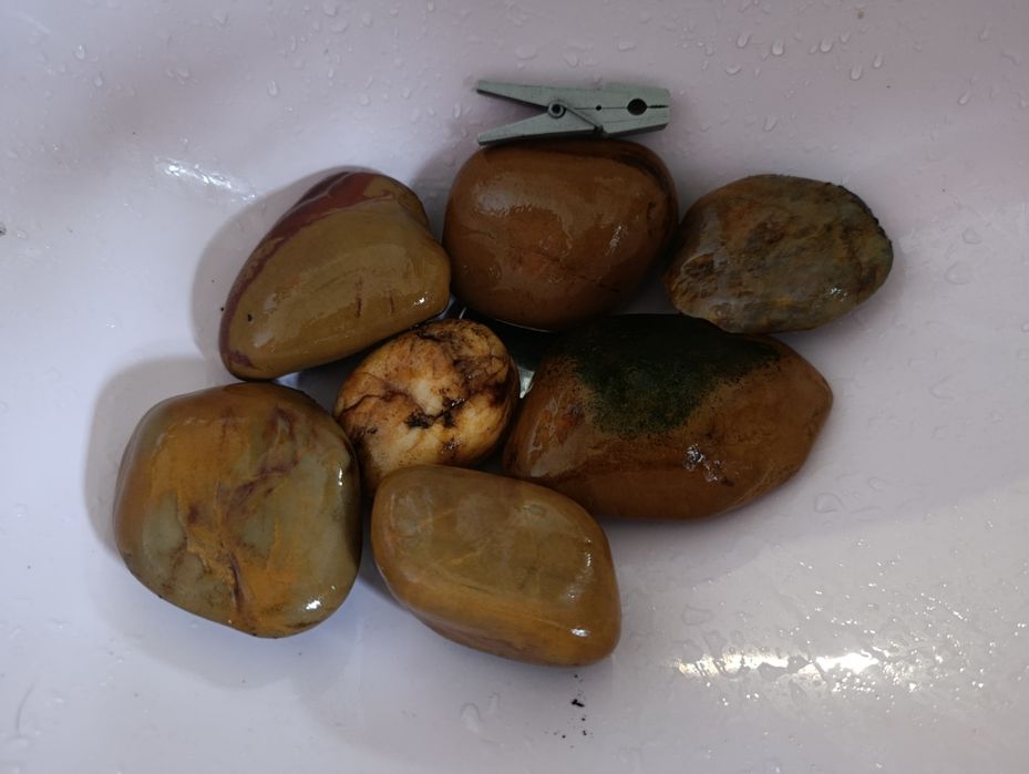Pedras redondas aquário