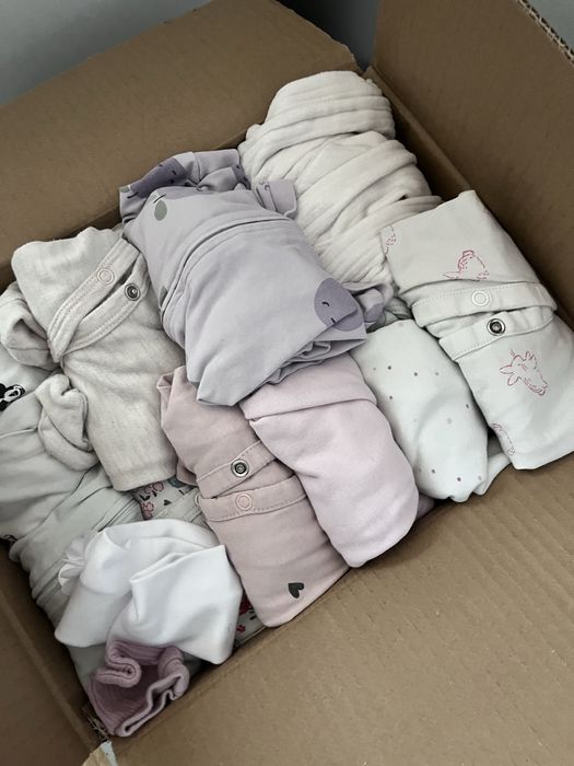 Ubranka 62 i 68 H&M i Pepco dziewczynka