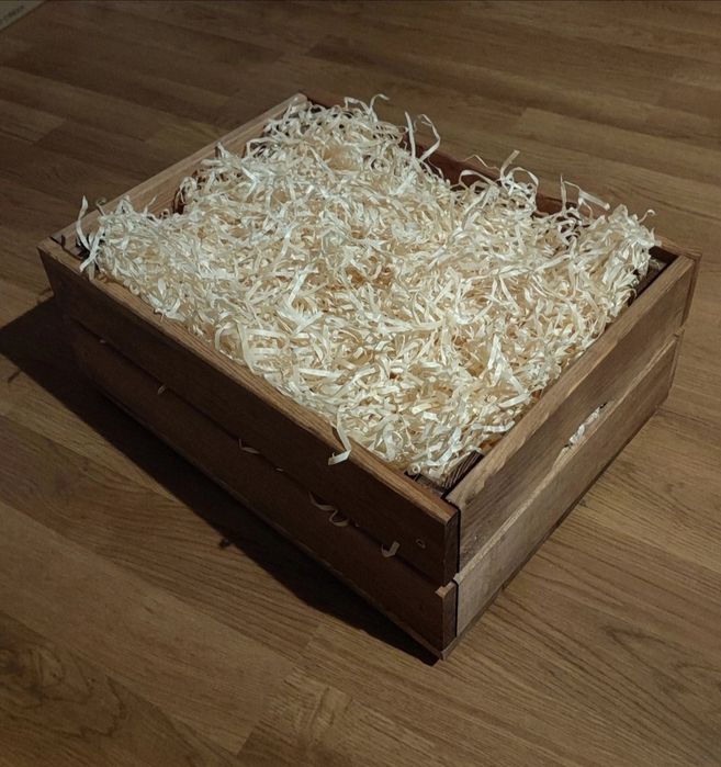 Mocne drewniane skrzynki prezentowe ciemne drewno