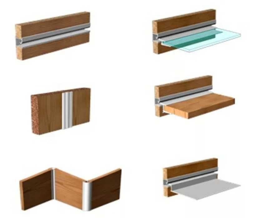 Профіль алюмінієвий вставка в економпанелі ДСП. Експопанель. Екостар