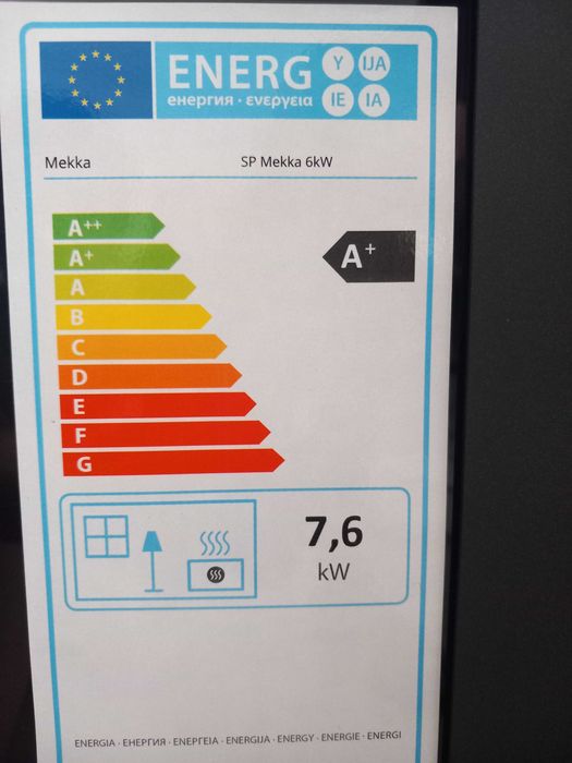 Salamandra a Pellets Mekka SP Preto 6KW