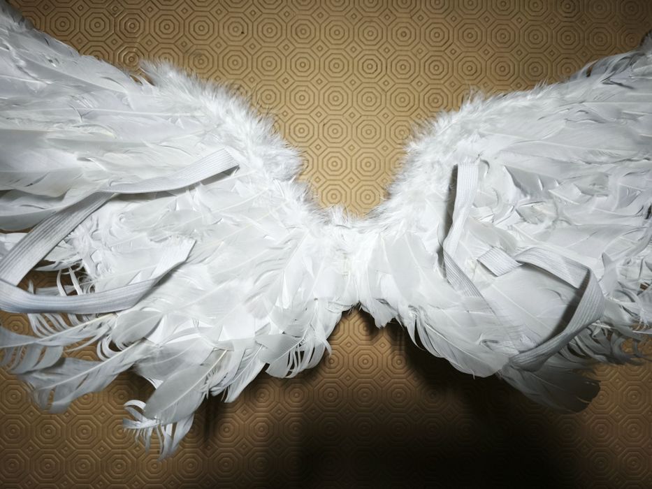 Asas anjo para criança com led