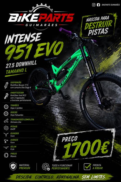 Intense 951 evo 27.5 Downhill tamanho L