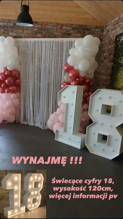 Cyfry, liczby  led 18 podświetlane