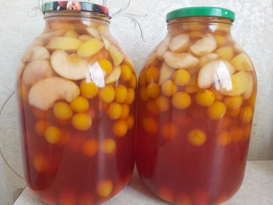 Компот (яблоки, алыча) домашний 3л, 2025г, консервация на выбор