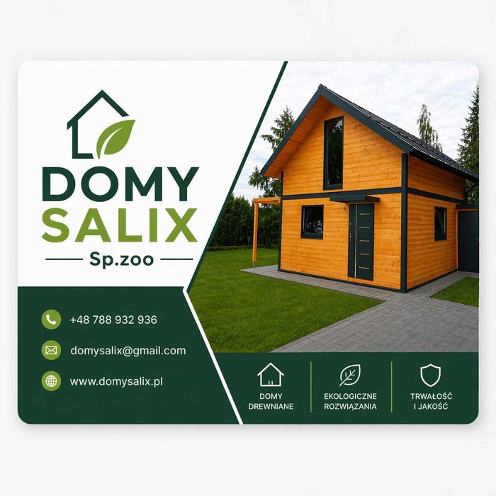 Dom szkieletowy, drewniany,  całoroczny, 70m2 z montażem w 8 godzin