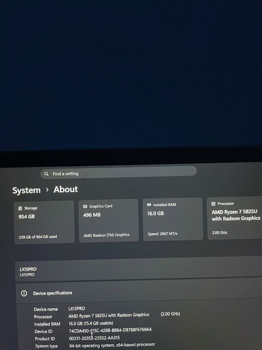 Laptop lx15pro na 1t