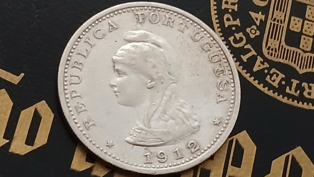 Moeda da Índia em prata 1 Rupia 1912 (data emendada)