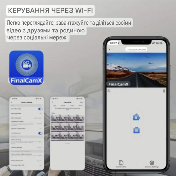 ТОП! Відеореєстратор by Xiaomi UHD 4К Wi-Fi GPS карта пам'яті STARVIS