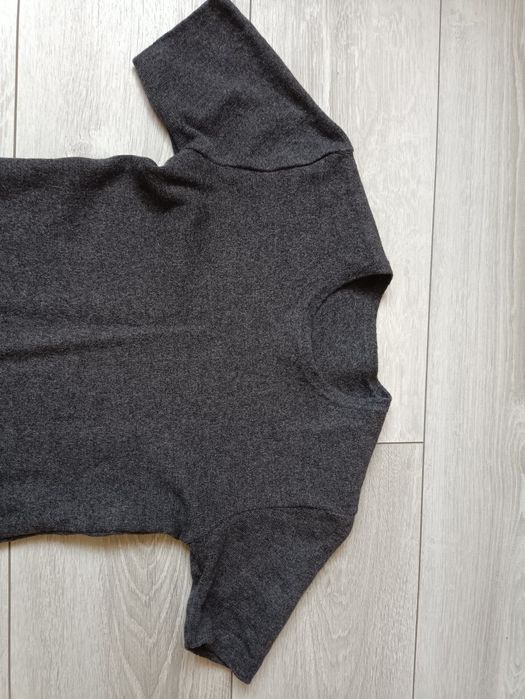 Sukienka szara z krótkim rękawem S