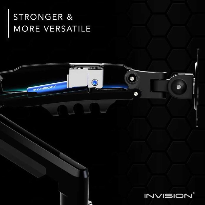 Invision MX400 Suporte para monitor de braço duplo para ecrãs de 19 a 32 polegadas VESA de 75/100 mm