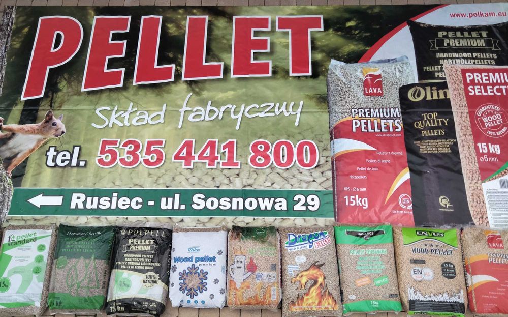 Pelet Pellet drzewny ENPlus A1/RUREX/ENVUN/ LAVA/DANCROS/ IGŁA/ itd..
