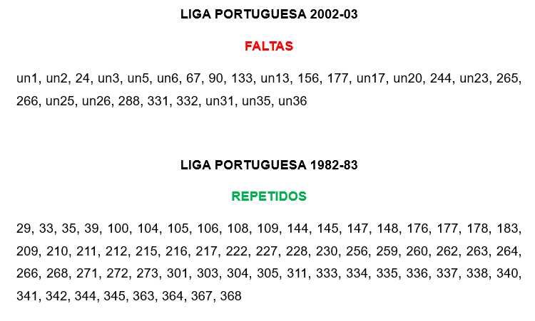 Troco cromos de várias coleções da Panini