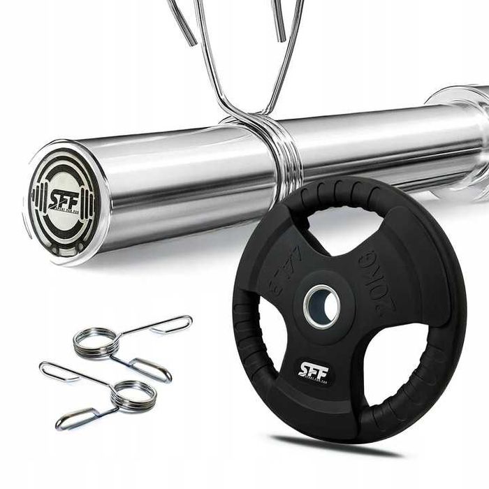 gryf prosty olimpijski 120cm 50mm sztanga chromowany gratis zaciski