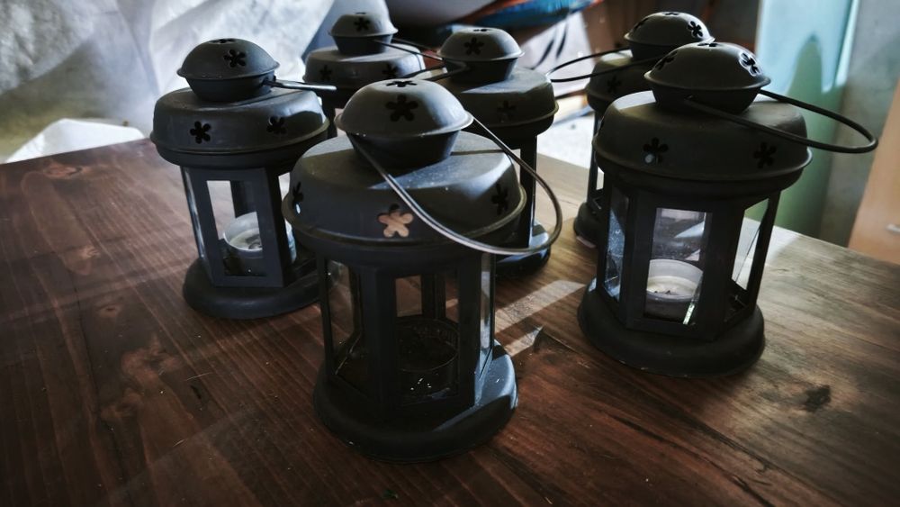 Latarenki bocho czarne 6 szt