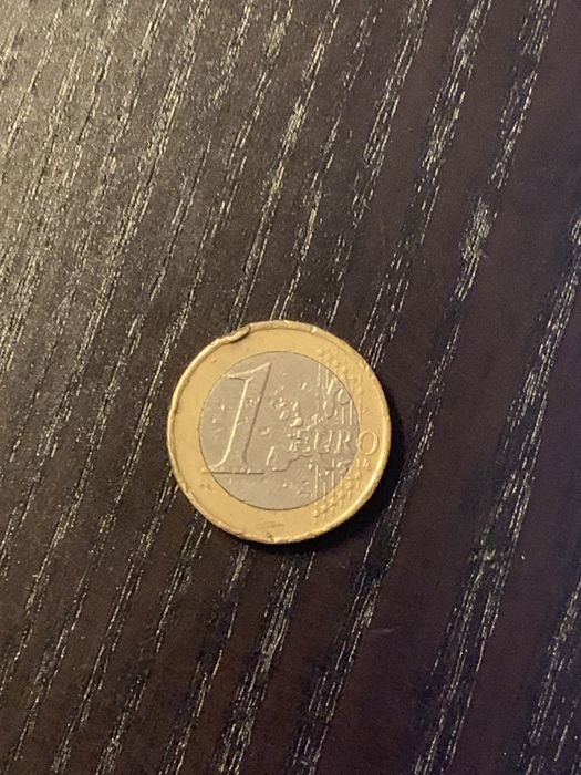 Moeda 1 Euro de 2002 com mocho