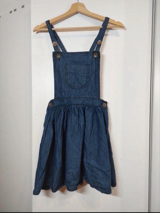 Jeansowa sukienka XS dżinsowa sukienka na szelkach 34 sukienka jeans S