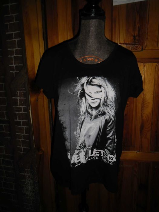czarna koszulka z dziewczyną roz.42