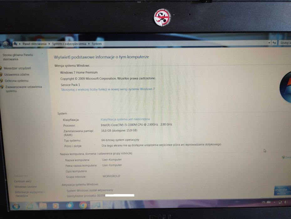 Laptop DELL Intel i5 2.90GHz 16 GB RAM + stacja dokująca + router bezp