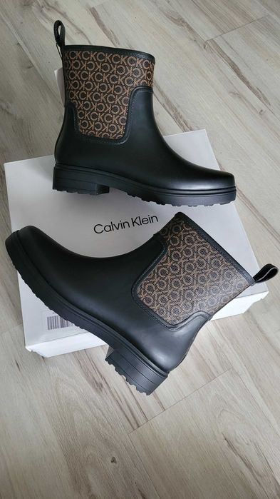 Buty damskie  CALVIN KLEIN Kalosze Mono Rain Boot NOWE PROMO!