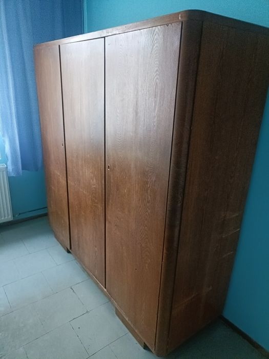 PRL duża szafa ubraniowa 3 drzwiowa dawne czasy PRL-u