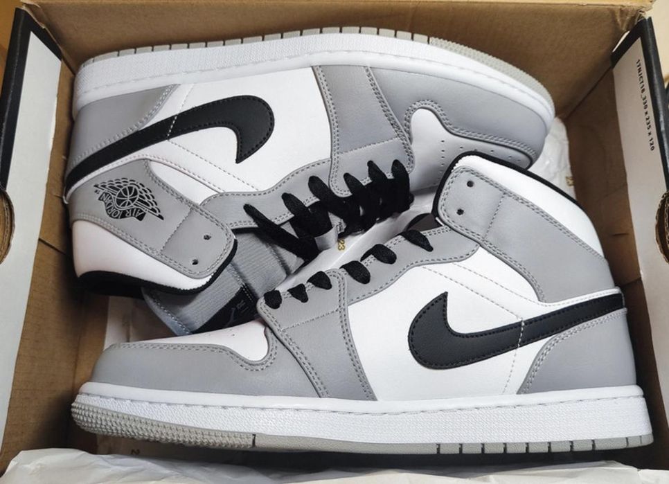 Jordan meskie szaro biale sneakersy szare jordan 1 nike air za kostke