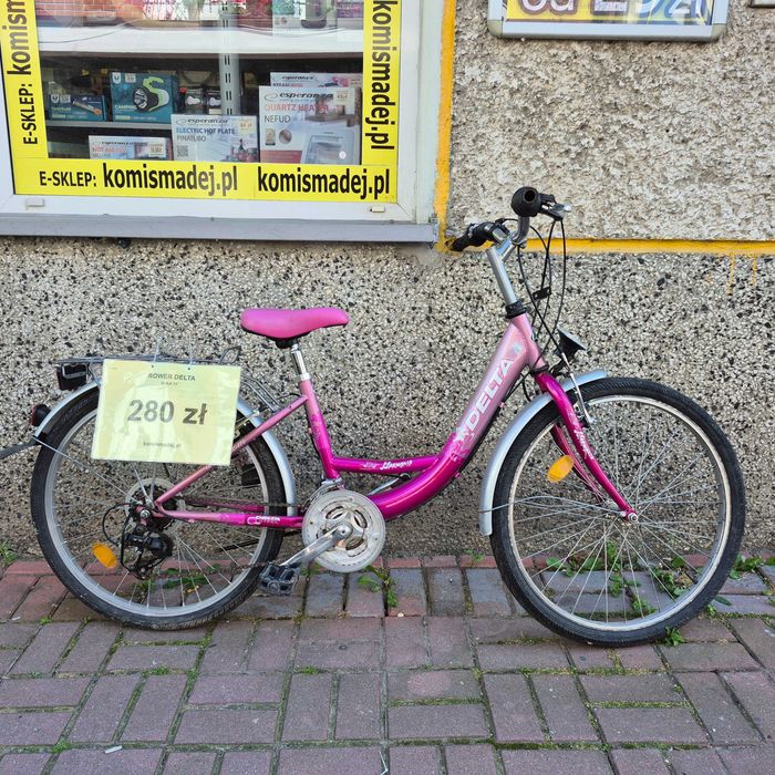 Rower dla dziewczynki Delta koła 24"; Komis Jasło Igielna