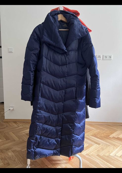 Puchowy płaszcz z kapturem Wittchen S / 36 ciepły i elegancki