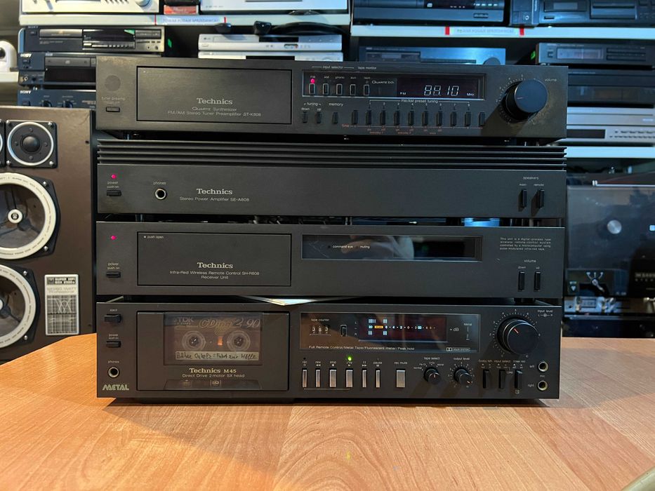 Wieża Technics SE-A808, ST-K808, SH-R808, RS-M45, Audio Room