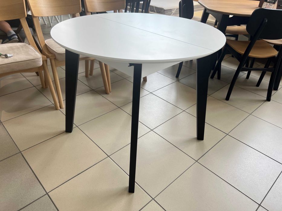 Стіл Марс Д90+30 кухонний круглий розкладний буковий на кухню бук