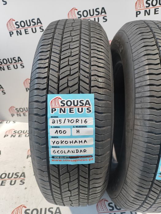 2 pneus semi novos Yokoama 215-70R16- Oferta dos Portes