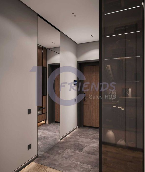 Панорамна двокімнатна квартира в ЖК Метрополіс з чорновим оздобленням