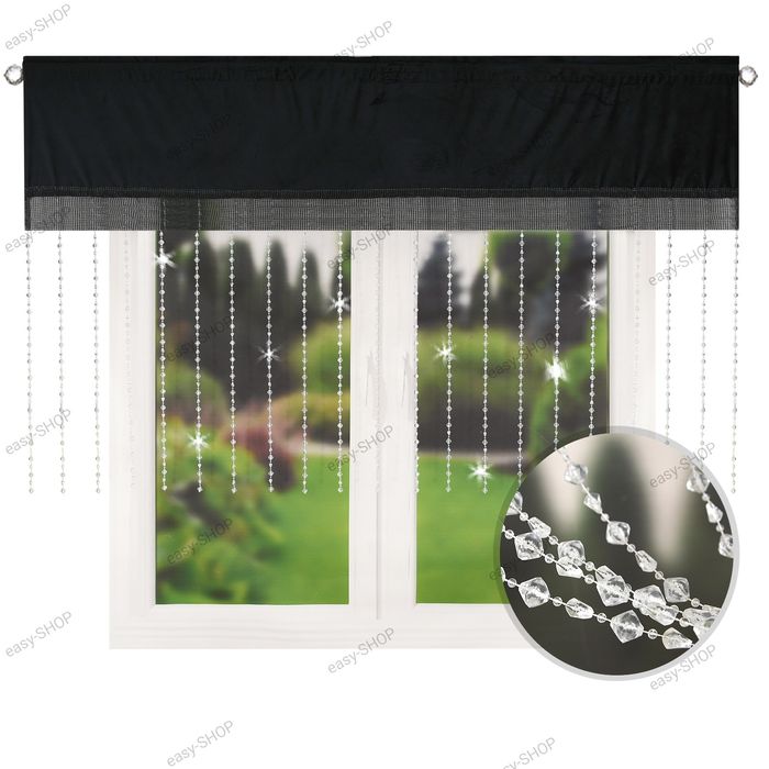 ‼️ WYPRZEDAŻ ‼️ Czarny panel welurowy z kryształami