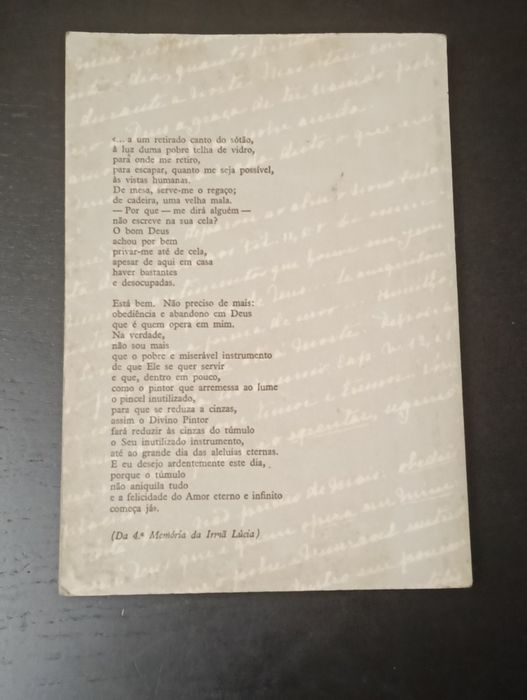 Livro Memórias da Irmã Lúcia de 1978