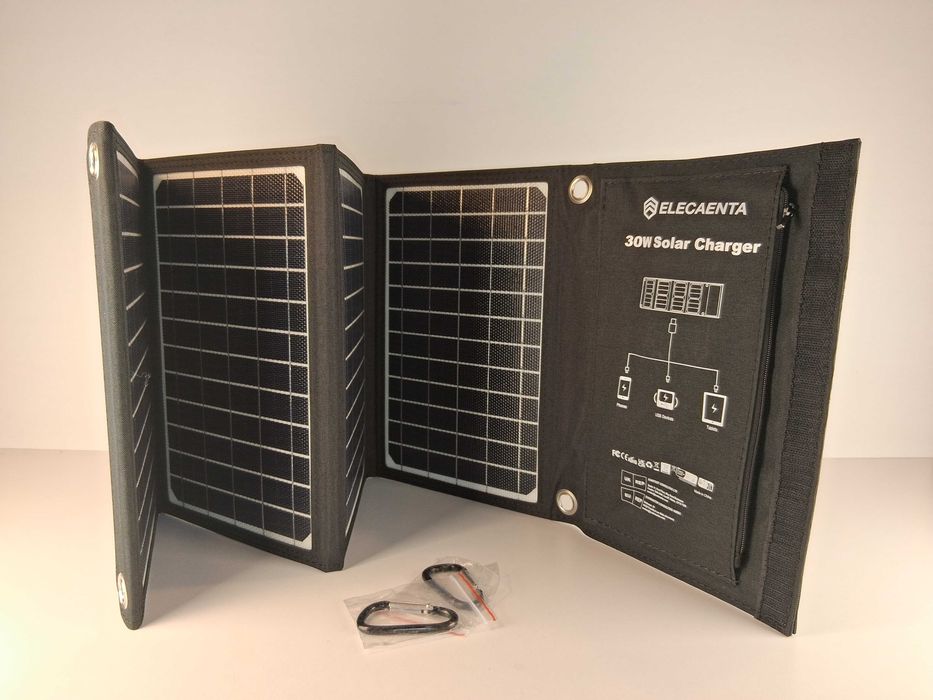 E160 Składana Ładowarka Słoneczna ELECAENTA 30W Panel Solarny USB