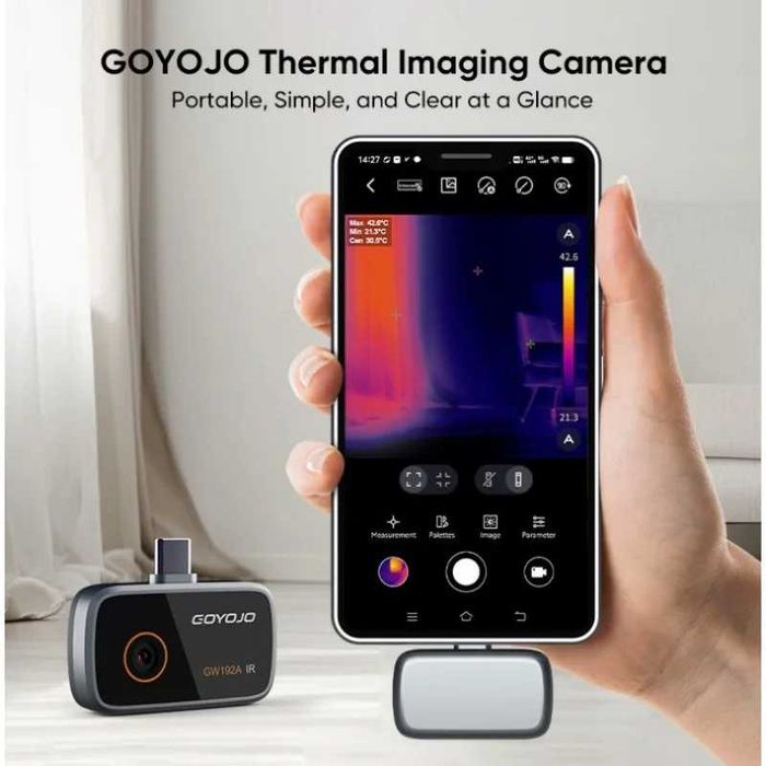 GOYOJO GW192A 192×192 тепловізор портативний USB-C Android Iphone 25Гц