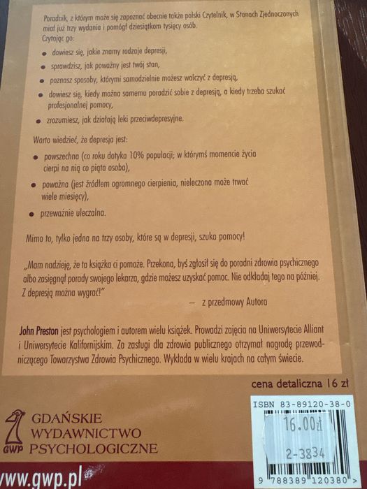 Pokonać depresję. John Preston.
