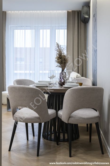 Stół okrągły rozkladany koło lamele metal loft pająk podstawa