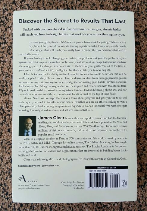 Atomic Habits - Tiny Changes, Remarkable Results