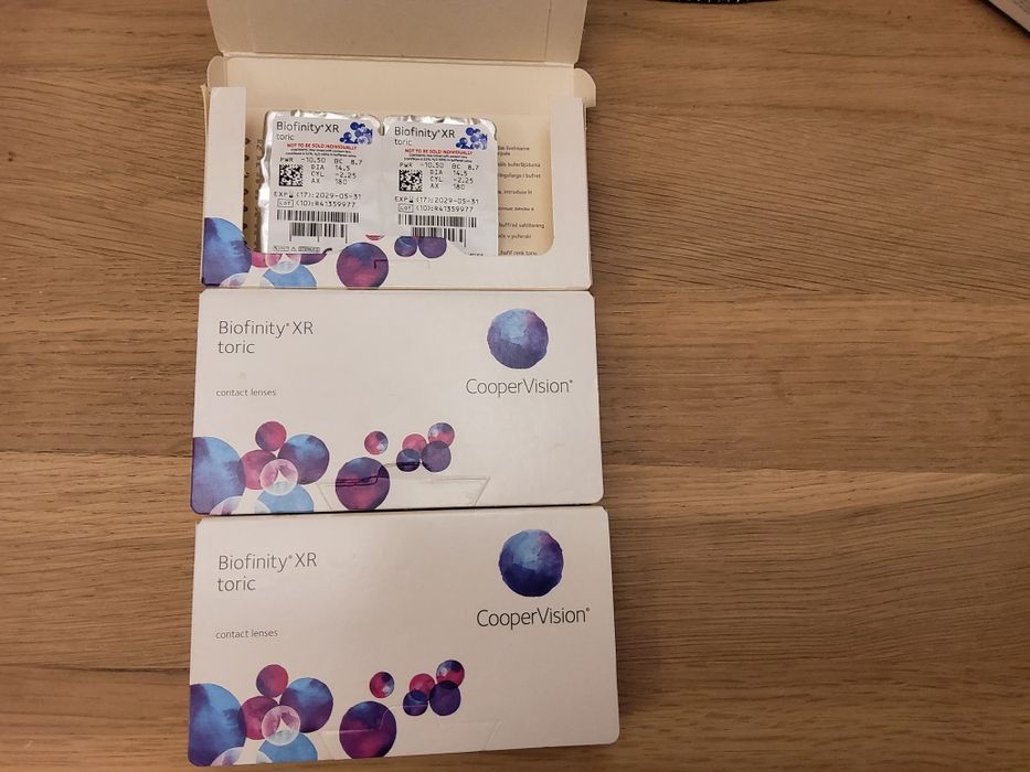 Soczewki kontaktowe Biofinity toric -10,5 z cylidrem -2,25 oś 180