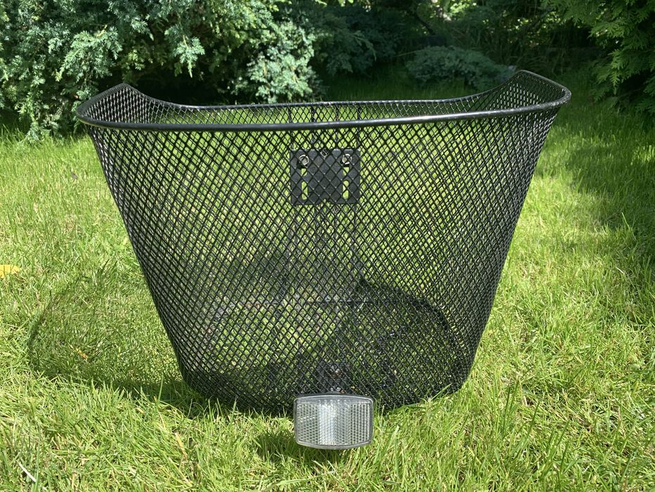 Koszyk rowerowy czarny przód