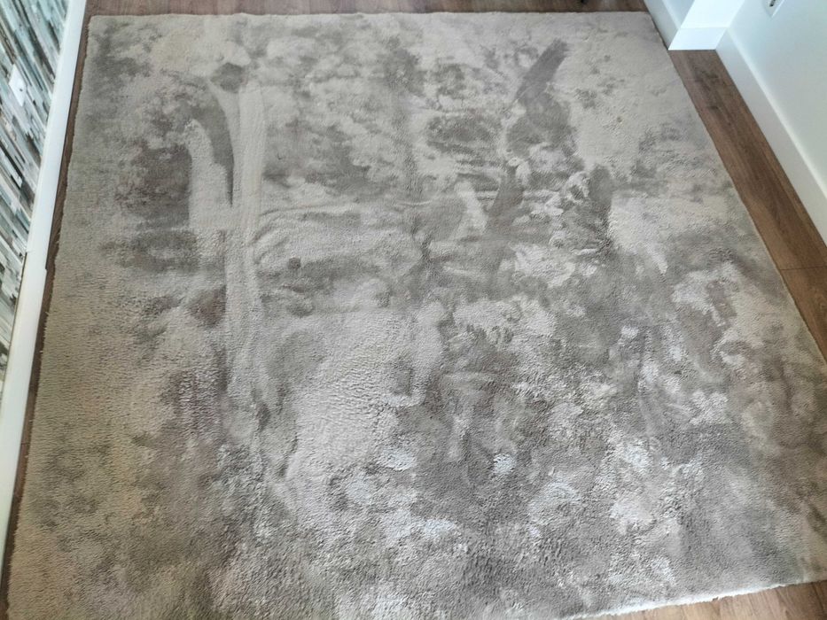 Tapete Shaggy Cinza/Beje 240x340 cm - Muito macio