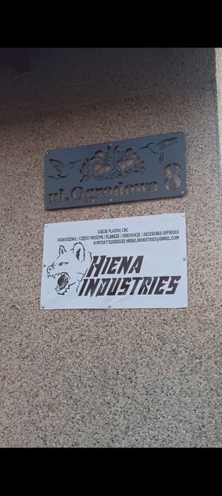 Tabliczki, Wieszaki indywidualne projekty zamówienie cięcie CNC Plazmą