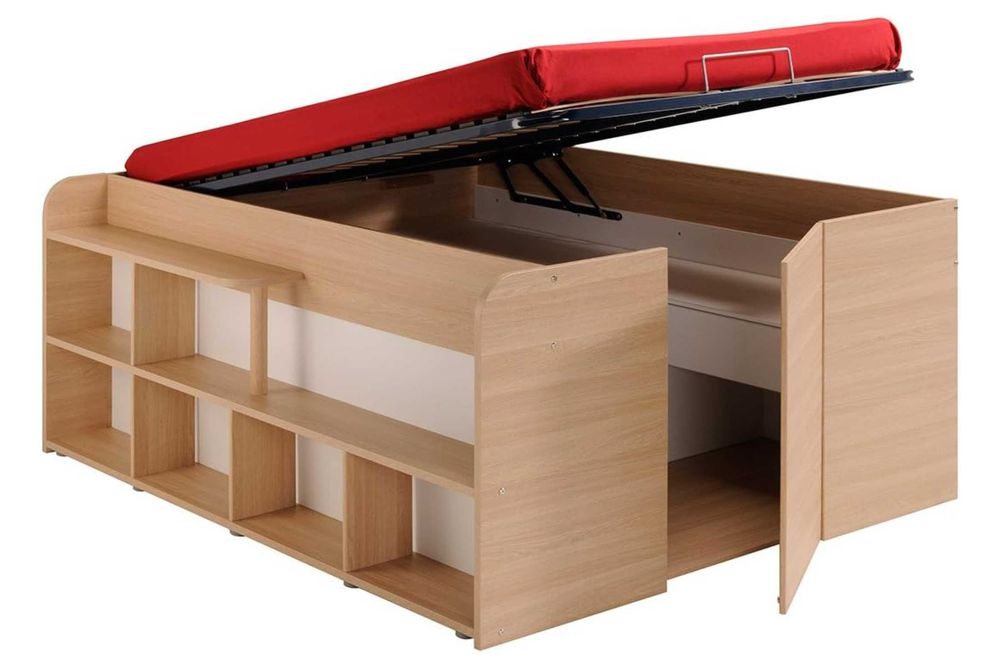 ŁÓŻKO podwójne z SZAFĄ pod spodem