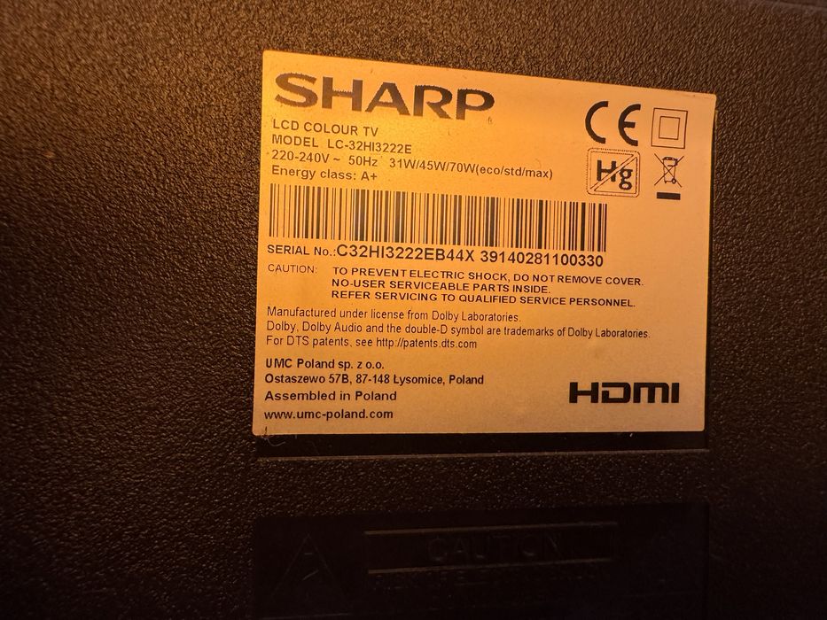 Telewizor Sharp 32 cale