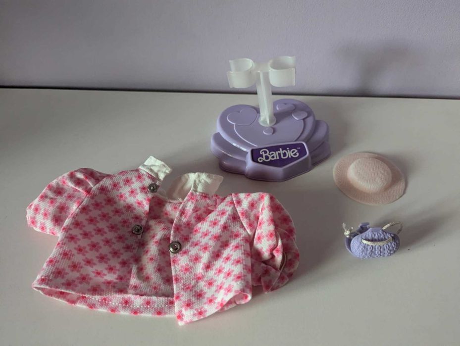 Barbie Vintage - Stojak dla lalki Barbie 1989 oraz akcesoria dla lalek