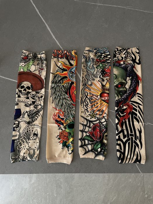 Тату рукав, кольоровий принт